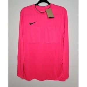 Nike Dri-FIT Mens Pink Soccer Referee Long Sleeve Jersey Size Large NWT Flawed